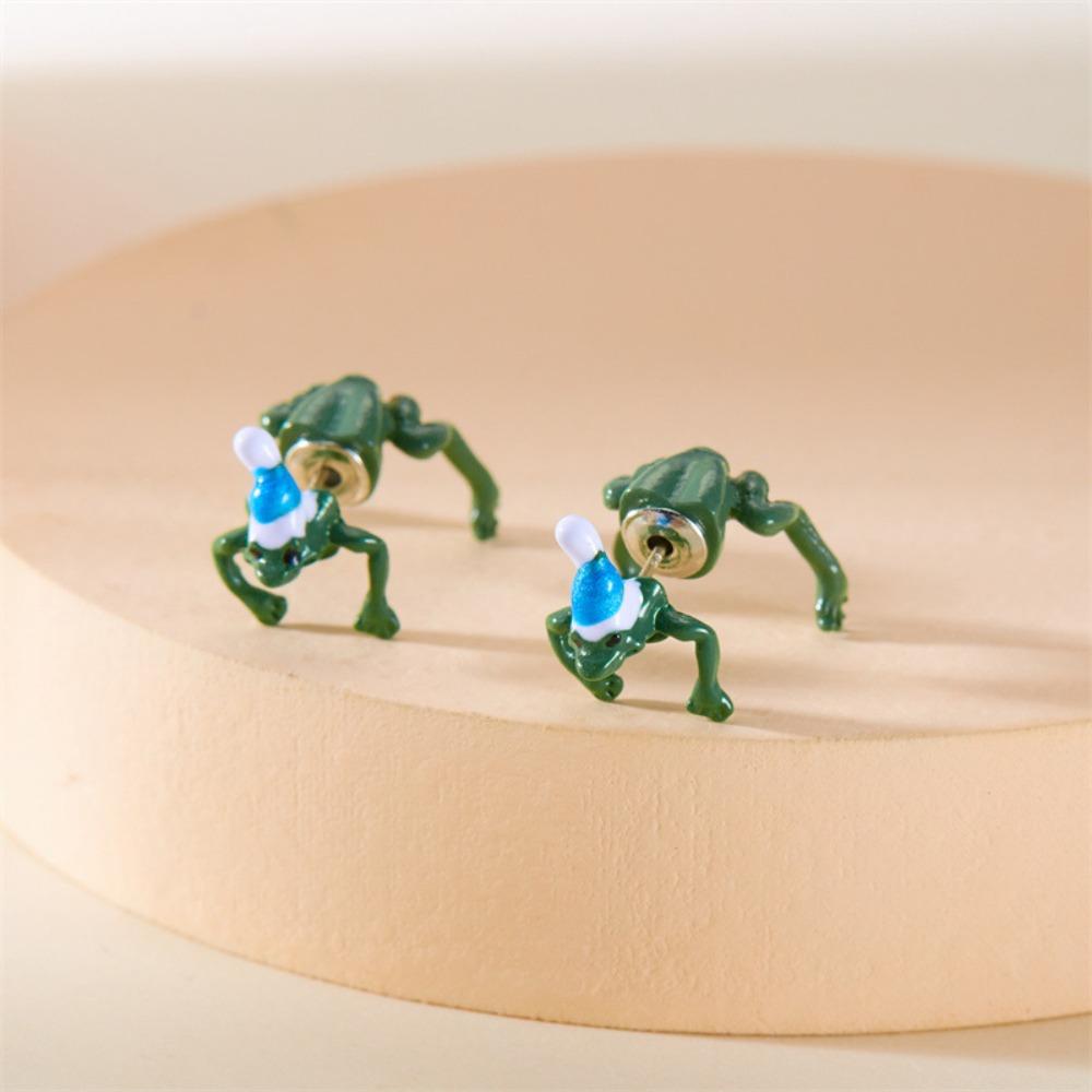 Waterproof Frog Earrings Santa Hat Rock Ear Decoration New Christmas Earrings  Party