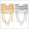 Stylish Ethnic Dance Cuff Armband & Long Dangle Earrings Set
