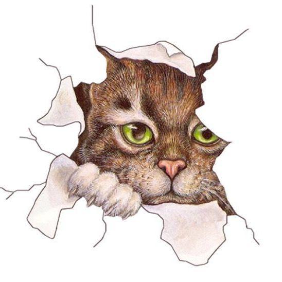 Simulation Creative Personality Cute Cat Car Stickers Animal Car Decoration Car Body Glass Rear Decoration Covering Scratches