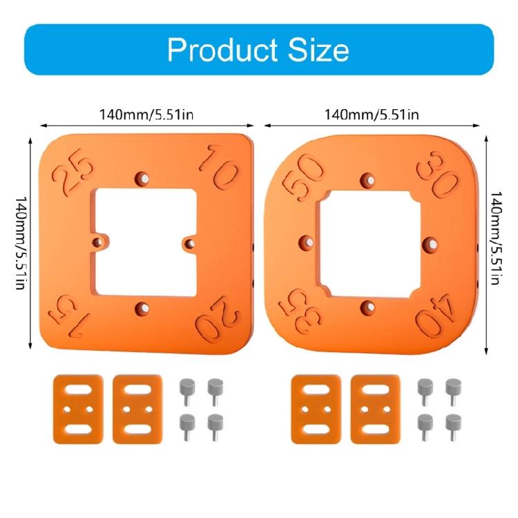 2Pieces Round Corner Radius Jigs Router Templates for Convenient Woodworking with Precisiosn Cutting Positioning Tool