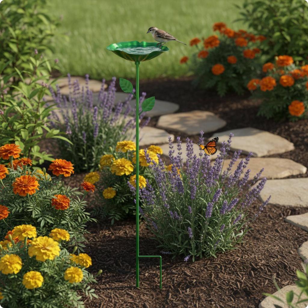 4 Pieces Bee Watering Station Decorative Butterfly Water Feeder Butterfly Feeder Stake Easy to Install Yard Decor Glossy Finish
