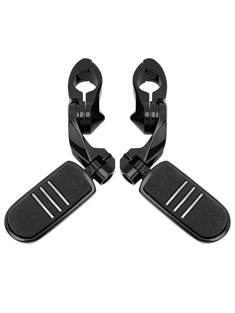 Motorcycle 1.25" Engine Guard Foot Pegs Footboards Adjustable Highway Footrest For Harley Touring Honda Kawasaki Suzuki Yamaha