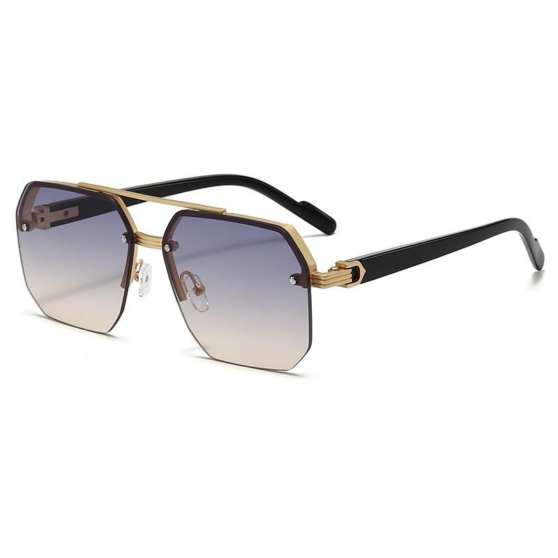 1 шт. Мужские солнцезащитные очки с двойной перемычкой, полуободковые, солнцезащитные очки