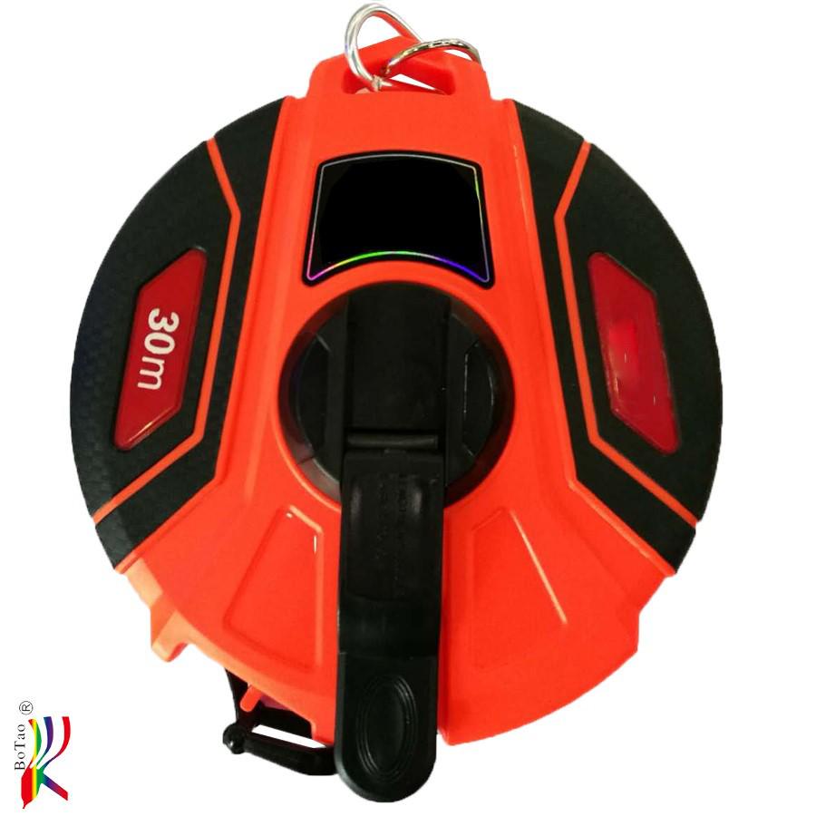 Round Disc Fiber Tape Measure: 10m, 20m, 30m, 50m, 100m Hand-Cranked Cloth & Leather Options