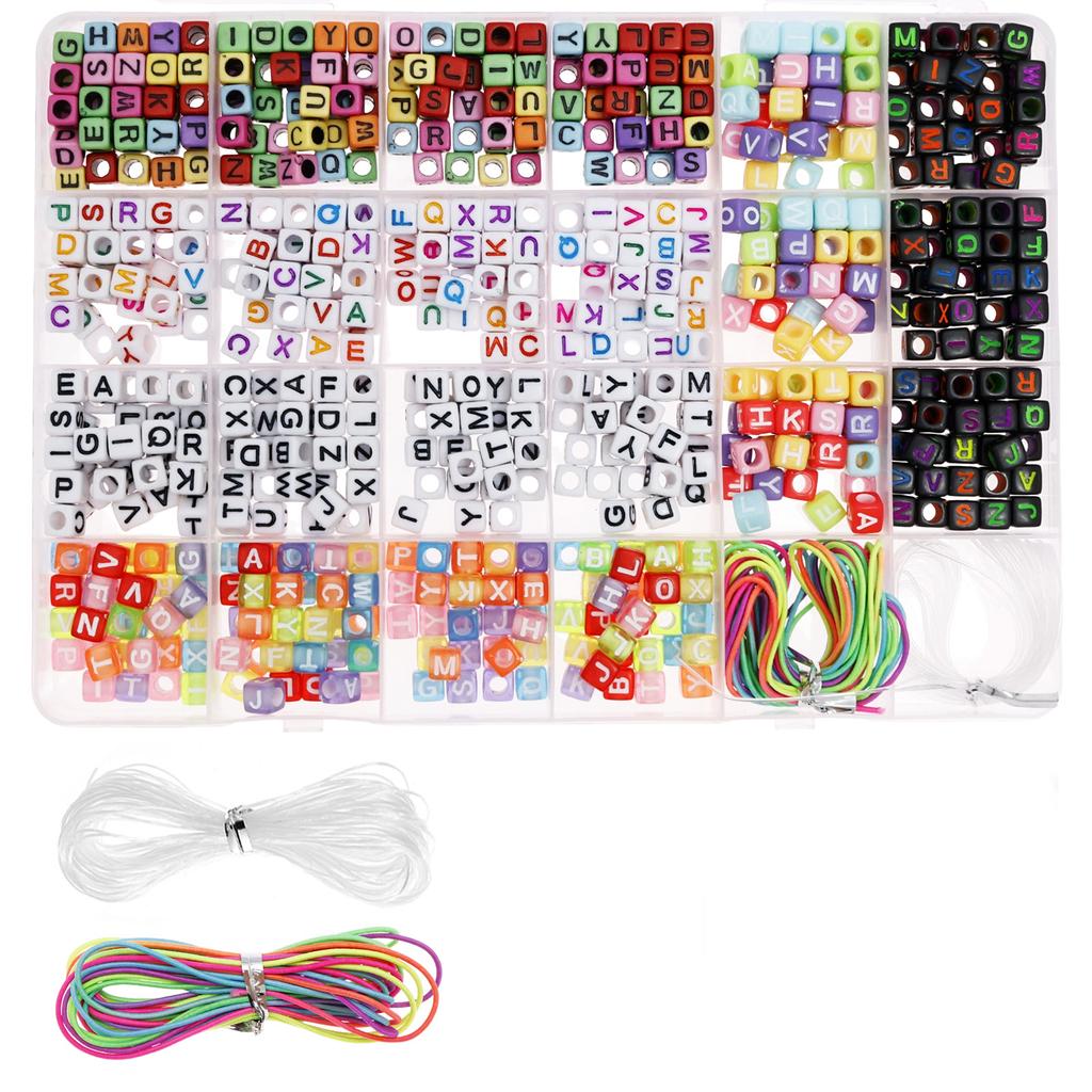 Rainbow Color Clay Pony Beads Bracelet Making Kit Jewelry Making Letter Beads Accessories Kit DIY Jewelry Art Handmade Supplies