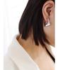 French Style Geometric Square Titanium Steel Earrings, Personalized 18K Gold Ins Accessories