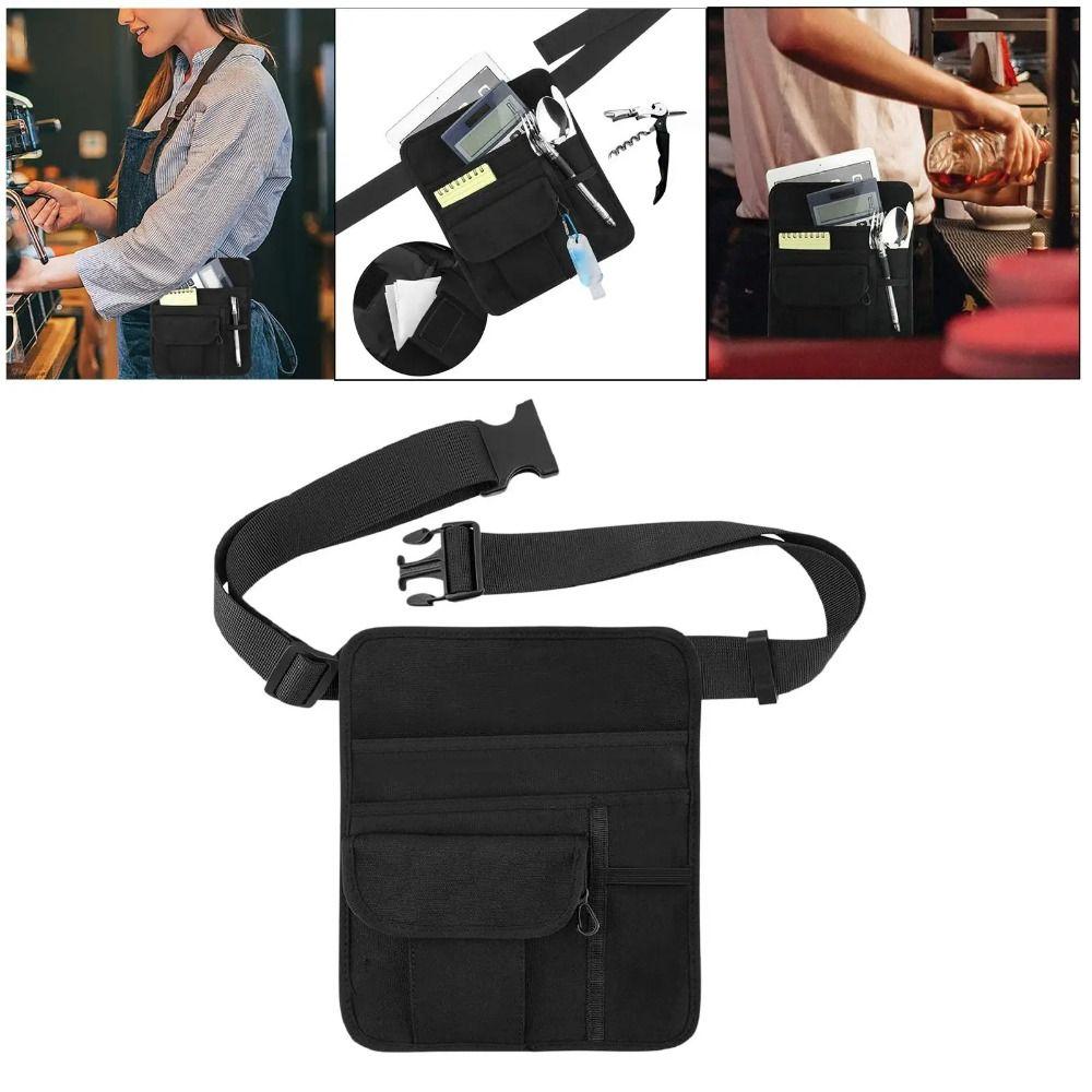 Canvas Waiter Waist Money Pouch Bag with Adjustable Belt Ordering Waist Bag Restaurant
