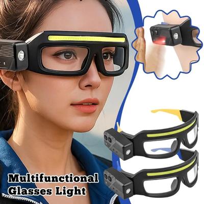 Lunettes multifonctionnelles XTE lumière phare d'avertissement de charge TYPE-C, compactes et portables, phare à capteur
