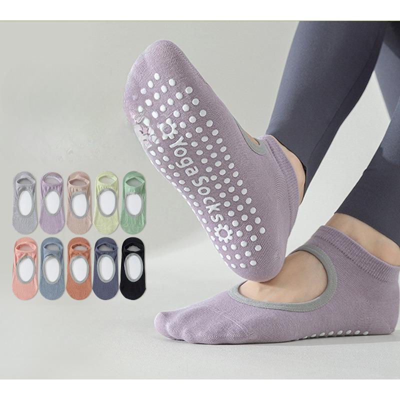 Yoga Socks, Women's Boat Socks, Summer Thin Pure Cotton Fitness Dance Silicone Anti-slip Sports Socks, Professional Pilates Socks
