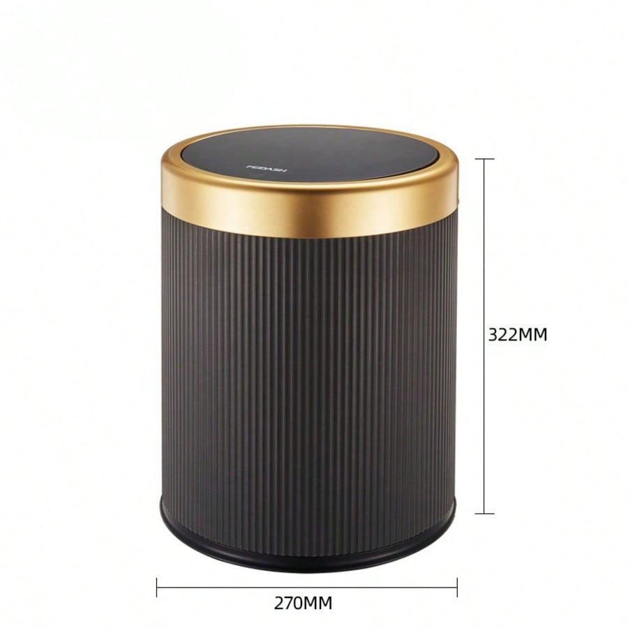 Fashionable Circular Wastebasket Durable Plastic Recycle Bin Large Capacity Double Double-layer Kitchen Garbage Cube Trash Can