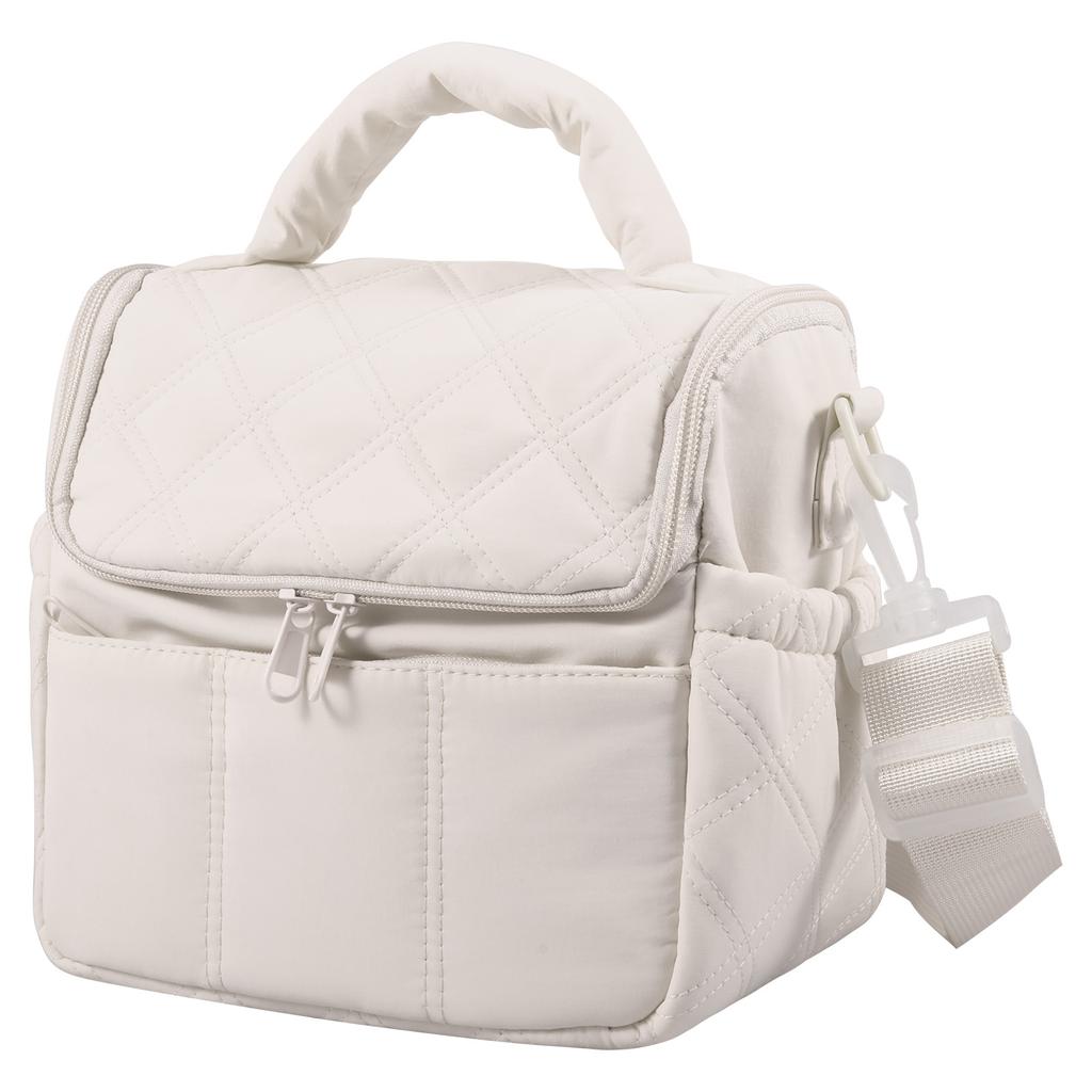 Portable Lunch Bag With Crossbody Strap Insulated Lunch Box Soft Cooler Cooling Tote Lunch Bag for Office Beach School Picnic