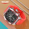 SKMEI 2601 New Business Men's Retro Luxury Digital Electronic Watch Dual Display Waterproof High End Digital Clock Reloj Hombre