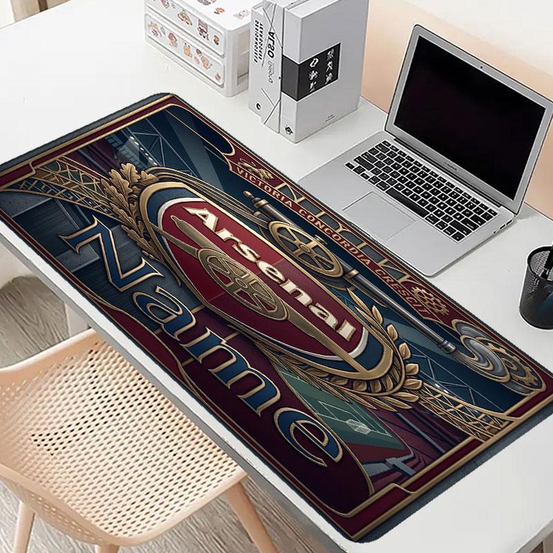 Özel İsim Kişiselleştirilmiş Arsenal F.C Desenli Mousepad, Dizüstü Bilgisayar Masa Matı, Ev İçin Dekoratif Masa Matı Klavye Altlığı Hediye