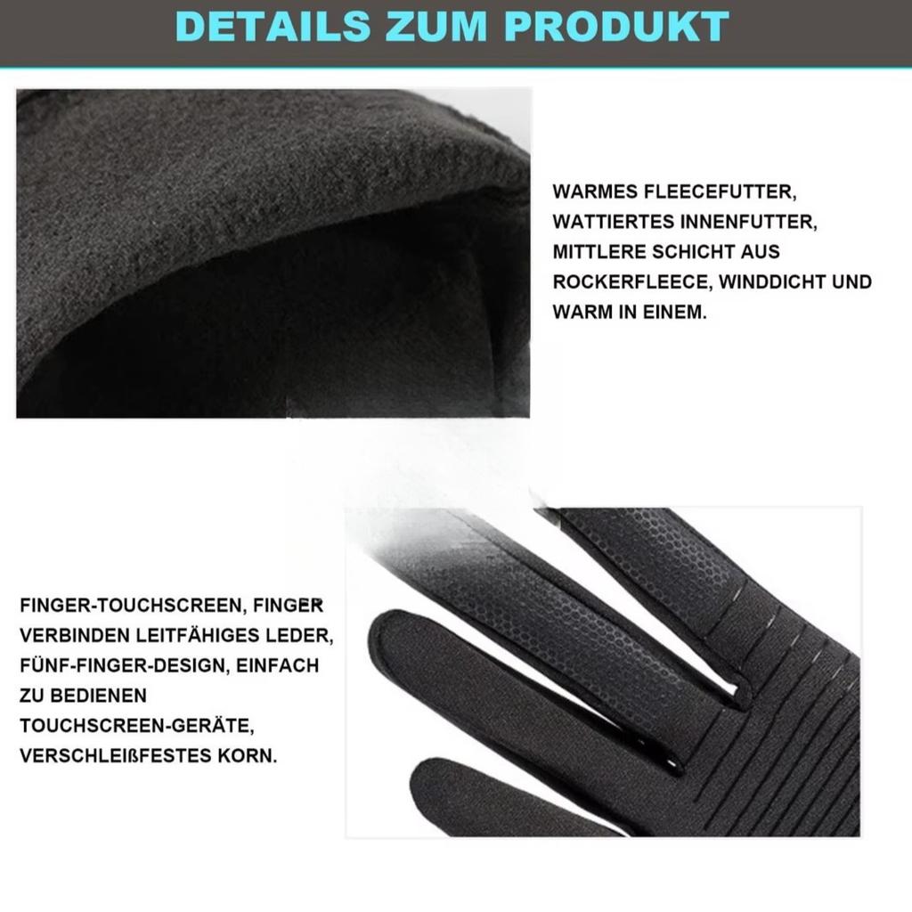 Outdoor Bicycle Gloves, Warm, Windproof and Waterproof Sports Universal Gloves