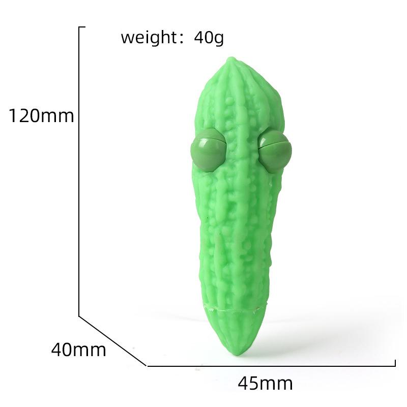 Neuheit Stressabbau Spielzeug mit herausquellenden Augen Gemüse Kneten Langsam zurückfedernde Silikonspielzeuge Autismus ADHS Kawaii Niedlich Quetschspielzeug