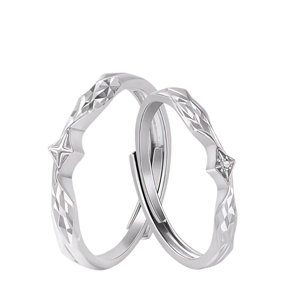 Pluto 999 Sterling Silver Couple Rings - Exquisite Niche Design