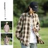 The New Trend of Autumn Plaid Long-sleeved Shirt for Men and Women Korean Version of Loose Casual Coat Couples Matching Shirt