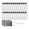 12 Pieces Glass Bottle Empty Mini Bottles Vials Container with Lids Leakproof Cap