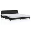 vidaXL Bettgestell "Dover" Schwarz 200x200 cm Stoff