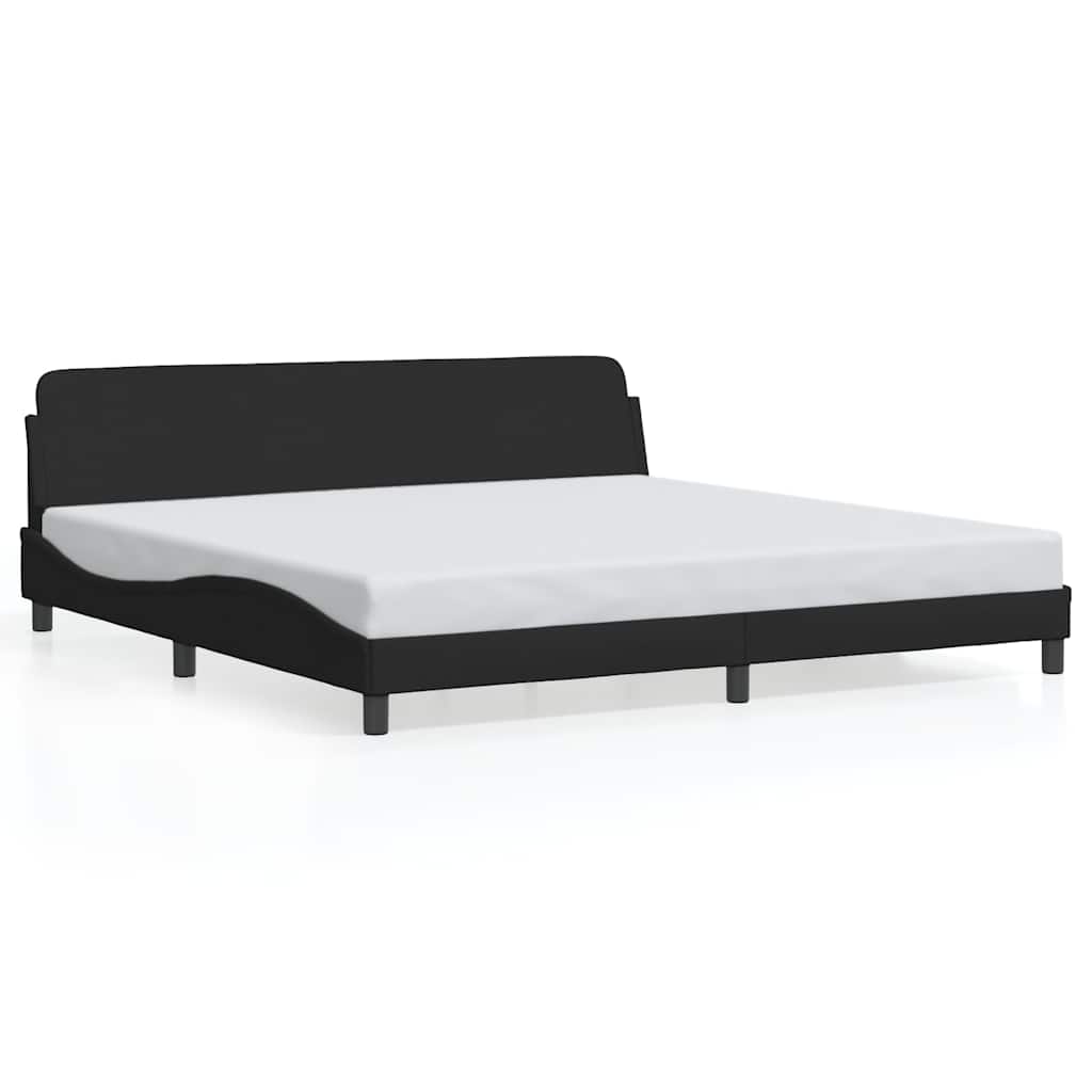 vidaXL Bettgestell "Dover" Schwarz 200x200 cm Stoff