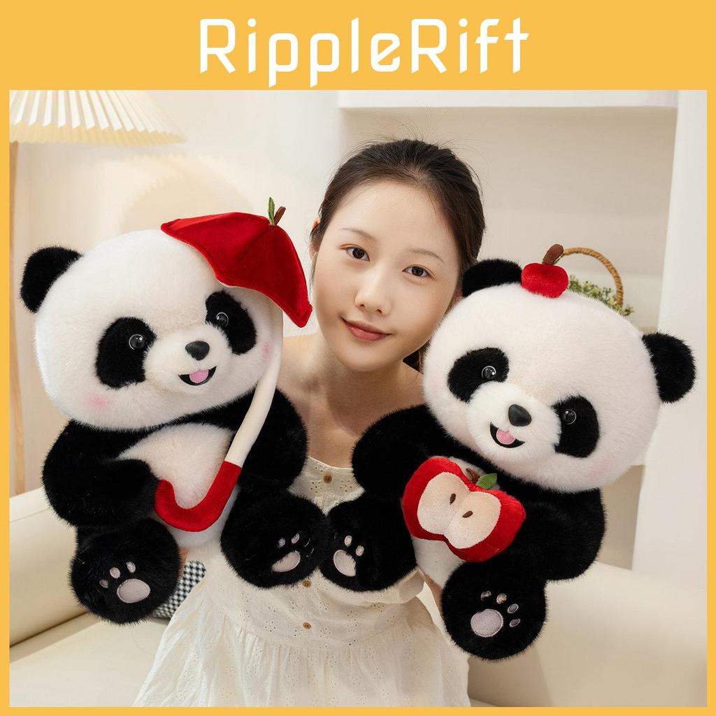 Handheld Cute Umbrella Panda Plush Backpack Doll Pp Filling Cotton