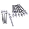 6Pcs Strong Drum Tension Rods with Washers Drum Tight Screw Drum Lug Bolts  for Jazz Drums Repair