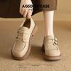 Augustine Loafers Women's Autumn 2025 New Retro Thick Heel Single Shoes Japanese British Style Jk Small Leather Shoes