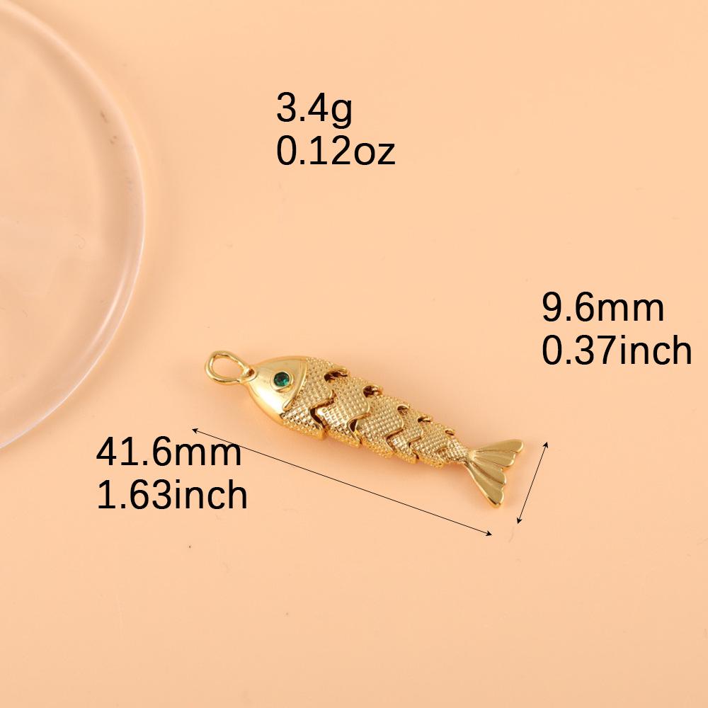 Eleganter vergoldeter Koi-Fisch Anhänger mit Strasssteinen