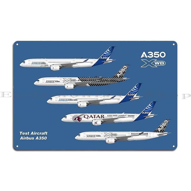 A Carbon Livery Airbus A Airbus A Test Aircraft Fleet Illustration Metal Plaque Wall Plaque Tin Sign Posters 20x30cm(7.8x11.8inch)