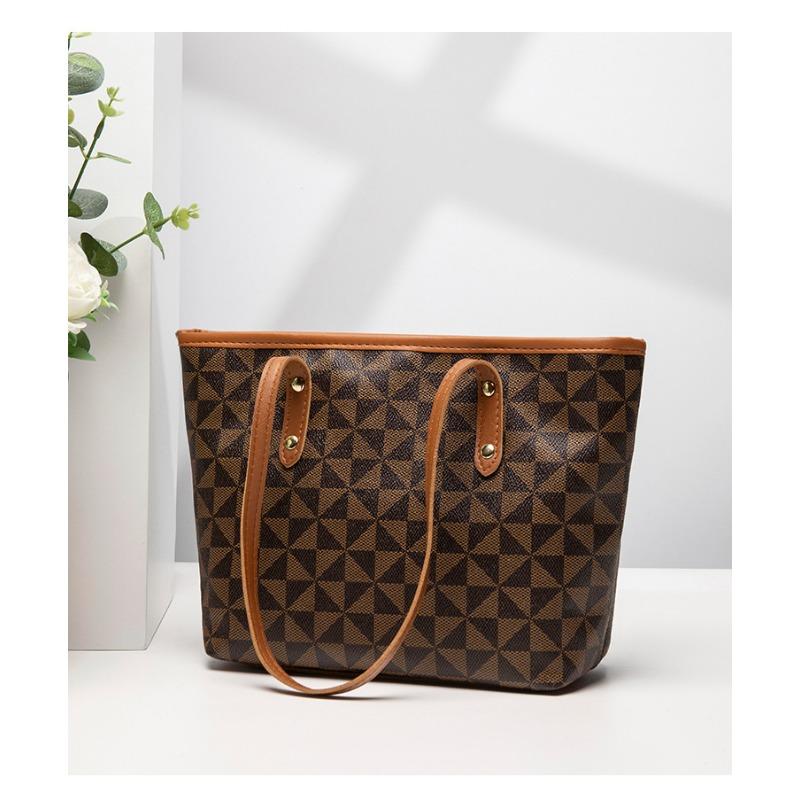 Large Capacity Women's Retro Mommy Bag Handbag Printed Shoulder Bag