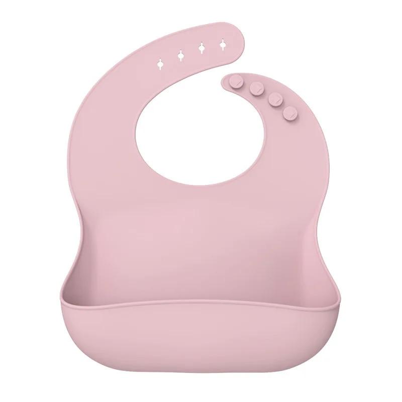 

Food1PC Grade Silicone Baby Bibs For Girls And Boys, Waterproof Feeding Bibs For Babies ,Easily Cleaner рожевий