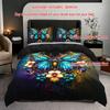 3Pcs Bohemian Butterfly Bedding Duvet Cover Set Luxury Butterfly Bedding Quilt Set Butterfly Themed Elegant Bedroom Decor