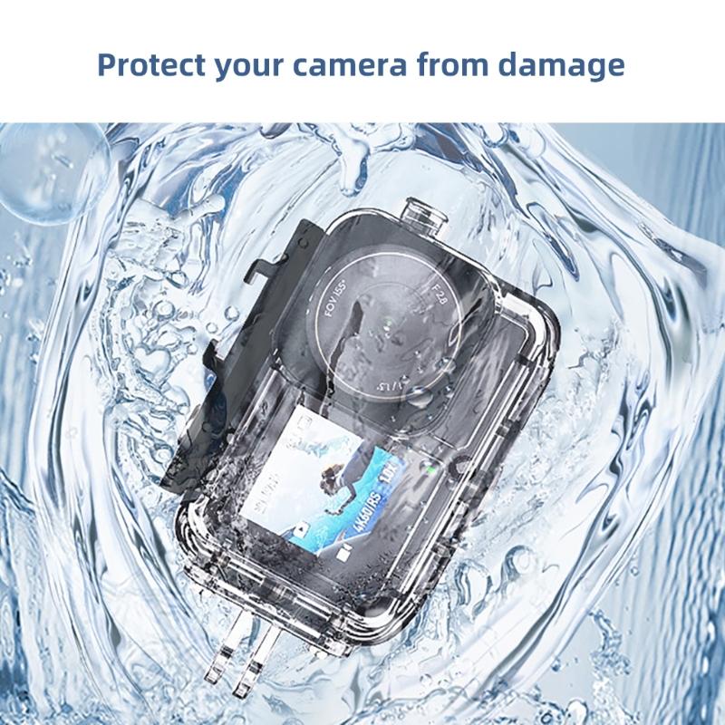 Upgrades Protective Case Plastic & Metal Camera Housing Easy To Carry Waterproof Case Compact Diving Case for Action5