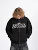 2025 Unisex Hip-hop Print Street Fashion Hooded Cardigan Sweatshirt