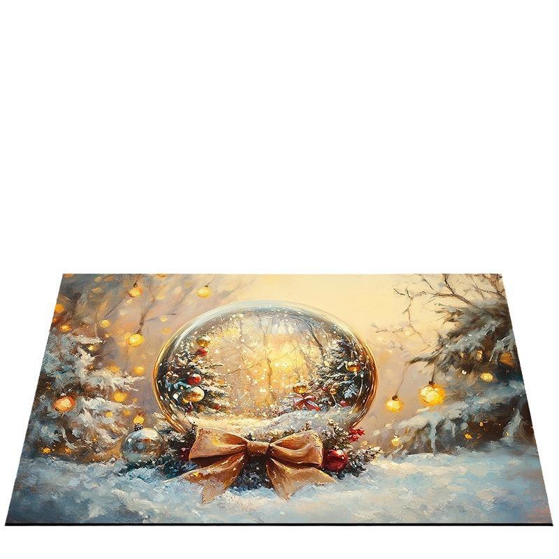 Snowman Entrance Door Mat Household Wear-resistant and Dirt-resistant Entrance Door Mat Bedroom Door Carpet Non-slip Floor Mat