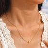 Jewelry Stainless Steel Butterfly Cross Heart Zircon Gold Necklace Women'S Jewelry Nc-2274