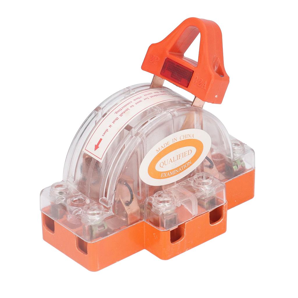 Transparent Knife Switch 2P 32A Double Pole Against Electric Shock Safety Knife Switch with