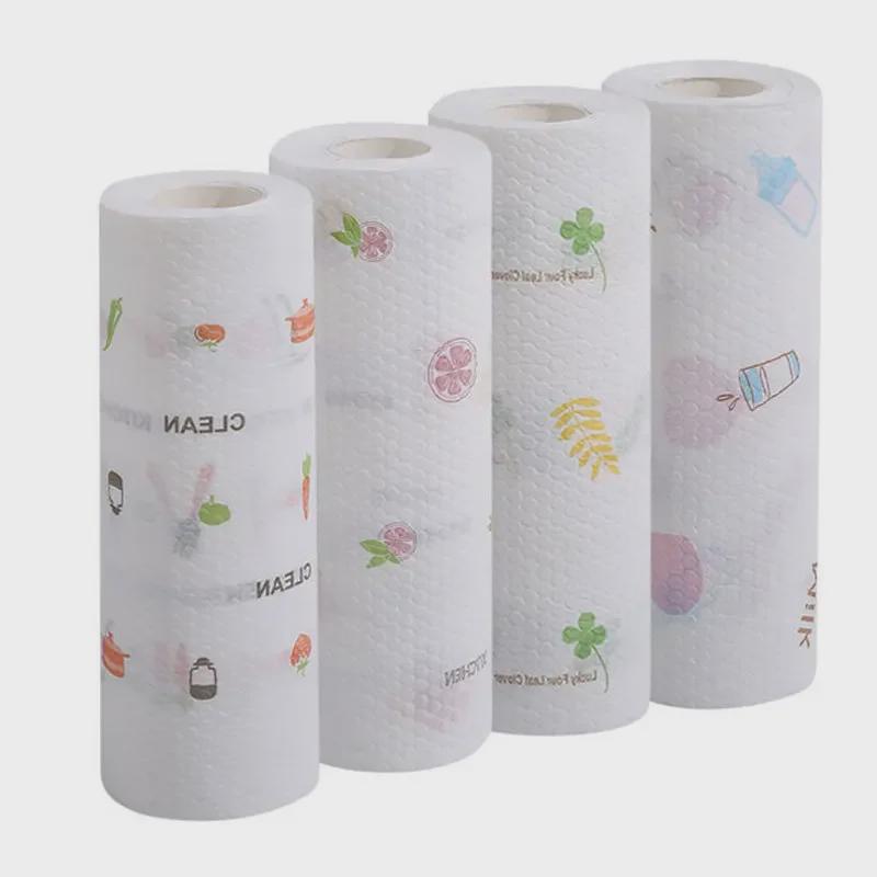 Chiffon Jetable Double Usage: Tissu non tissé lavable, absorbant, pour usage humide/sec dans les cuisines sans huile