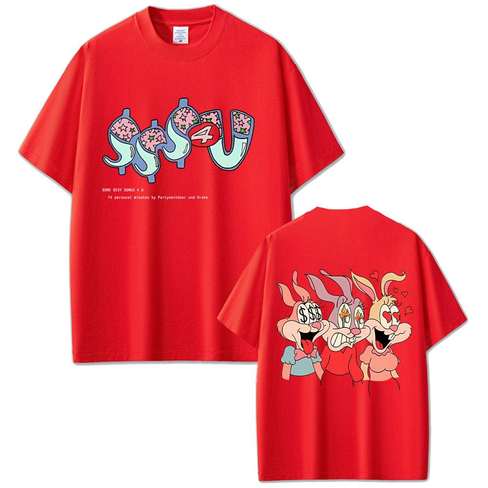 Rapper PARTYNEXTDOOR & Drake Album Some Sexy Songs 4 U SSS4U 2025 T-shirts Men Hip Hop Oversized T Shirts 100% Cotton T-shirt