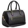 Coach Rowan 25 Logo Zip Closure Crossgrain Leather Shoulder Crossbody Tote Bag Medium Women Handbags Black CV403-IMBLK