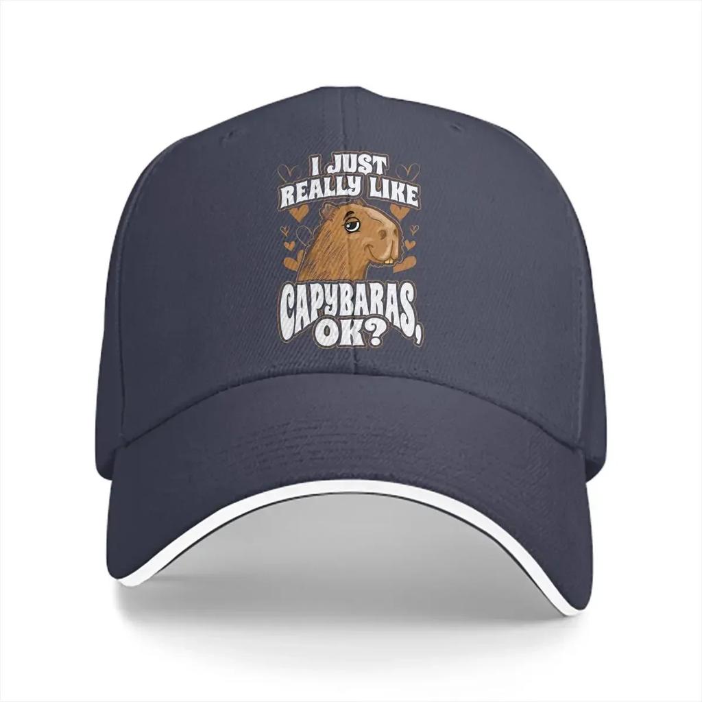I Just Really Like Capybaras Baseball Cap Men Hats Women Visor Protection Snapback Capybara Animal Caps