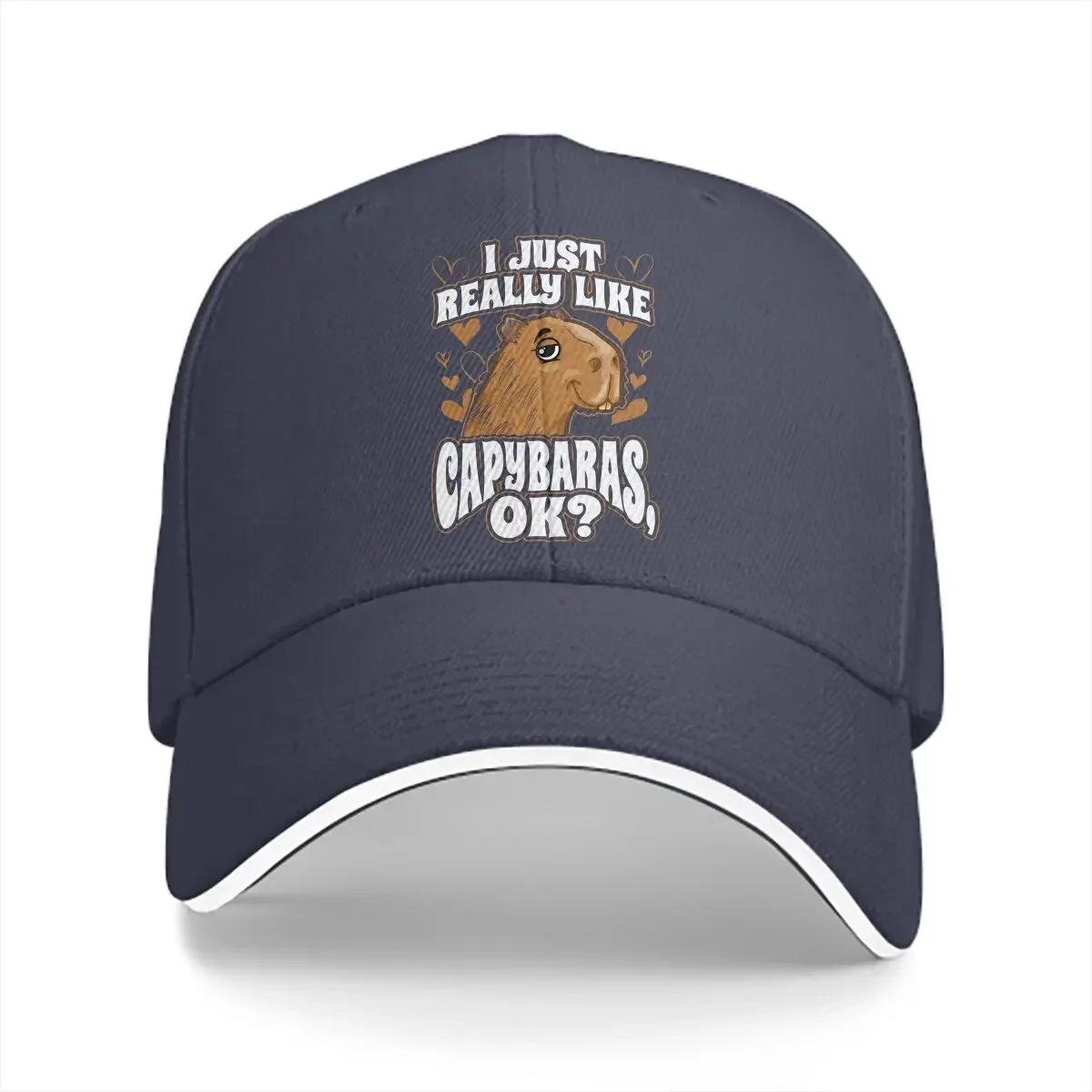 

I Just Really Like Capybaras Baseball Cap Men Hats Women Visor Protection Snapback Capybara Animal Caps One Size