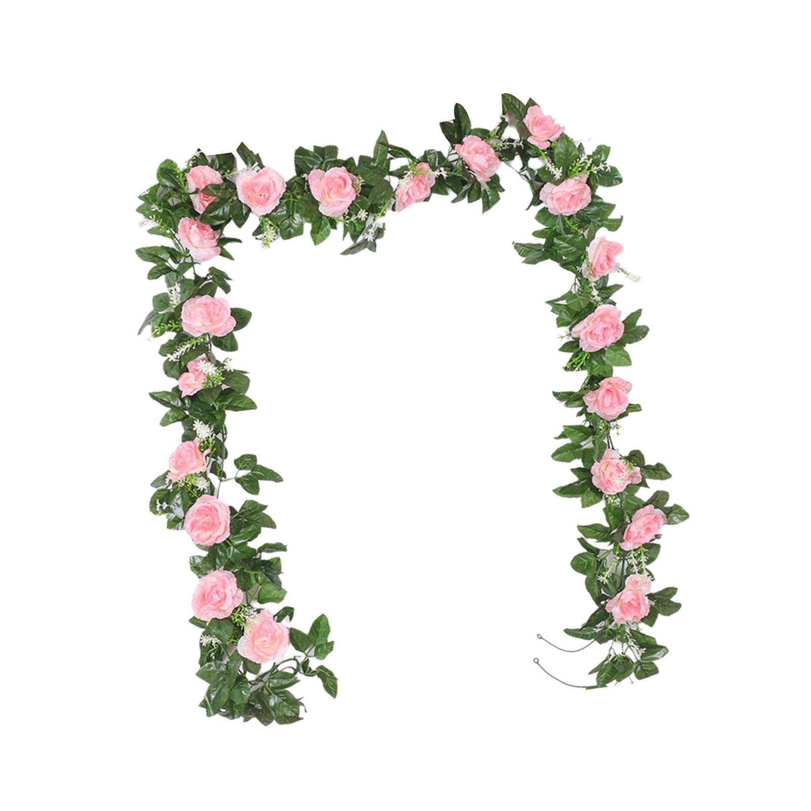 

Искусственная роза, вьющаяся, реалистичная роза, вьющаяся, подвесное растение, 10 головок, 7,21 фута для украшения дома, свадебные цветочные композиции 1