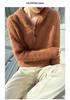 Autumn & Winter Women's Mink Velvet Knit Twist Hoodie - Heavyweight, Loose Fit, Casual Cashmere Sweater