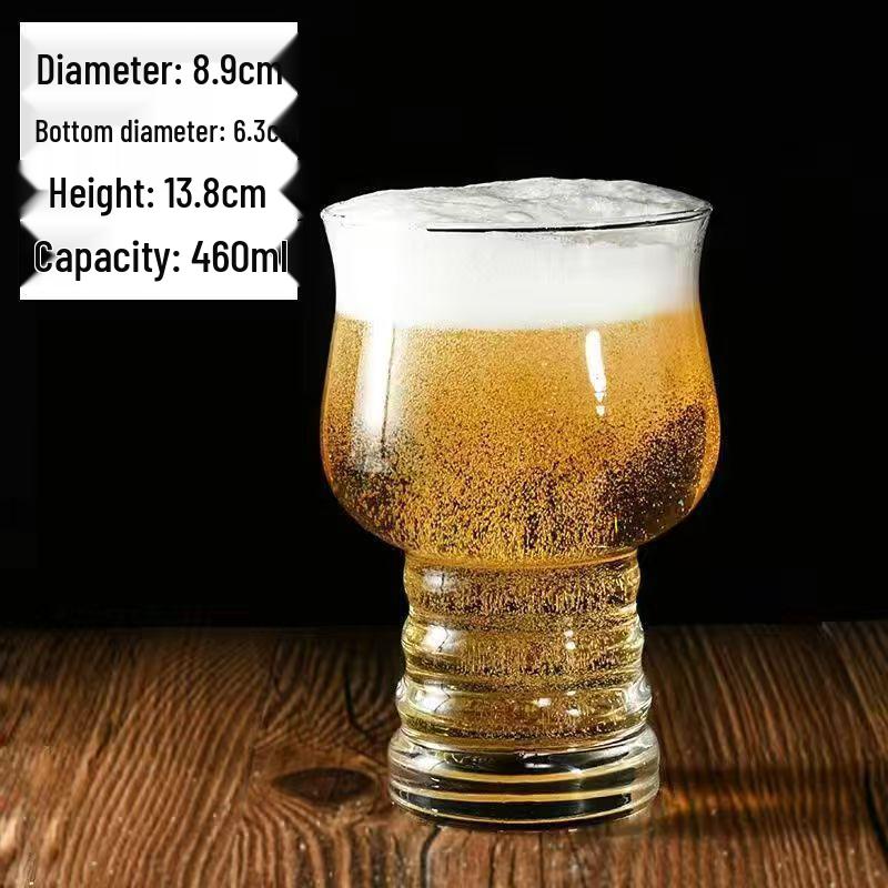 Large Capacity Waist-Slimming Crystal Beer Mug - Thickened Wheat Craft Glass for Household Use