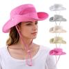 Prodyšný klobouk bucket se širokou krempou Unisex klobouk s UV ochranou Venkovní sluneční klobouk na turistiku, kempování, cestování