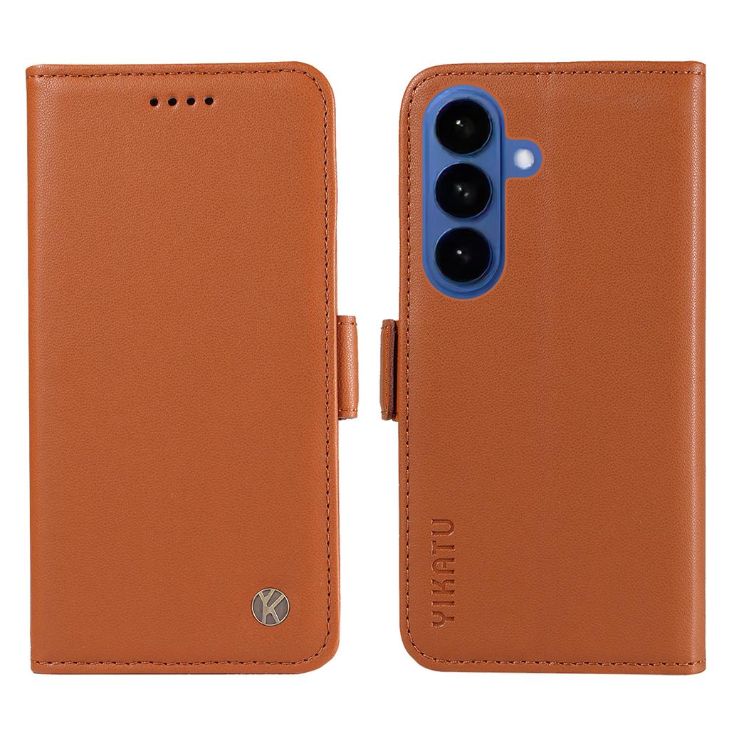 For Samsung Galaxy S26+ Wallet Phone Case YIKATU YK-003 Leather Stand Cover
