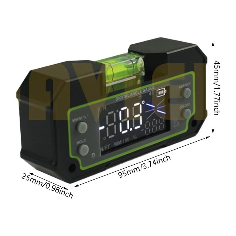 Protractor Tool Digital Angles Finder Level Box Rechargeable Inclinometer 0-360 Degree Electronic Angles Gauge