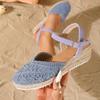 “2026 Women's Closed-Toe Hemp Rope Fisherman Sandals - Comfortable, Versatile, European & American Style”