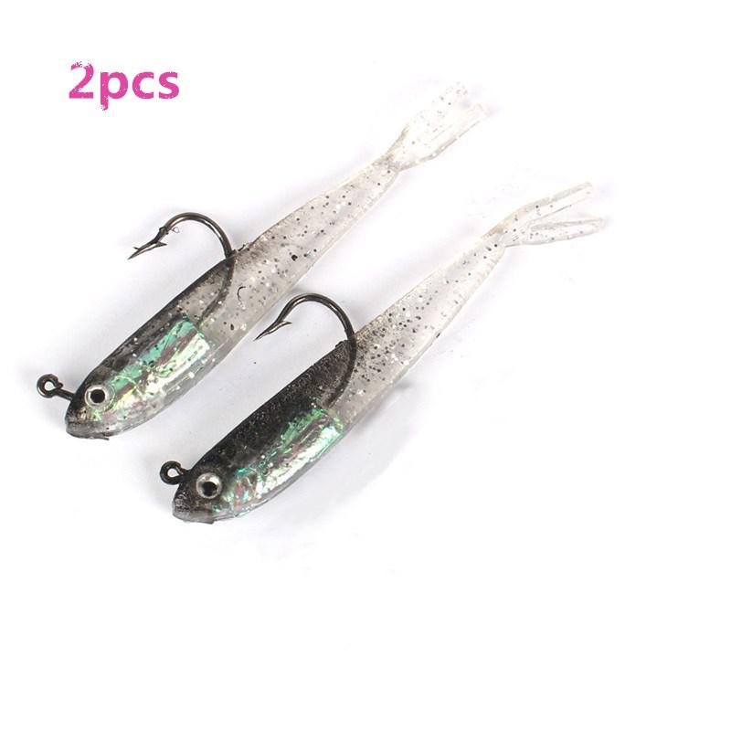 

2pcs/set 6g/7cm Lifelike Swimbait Soft Fishing Lure Bait Terminal Tackle Hook